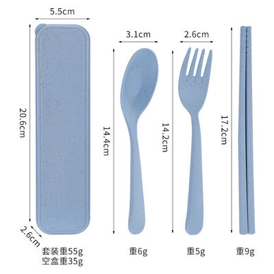 Custom Wheat Straw Plastic Parts Tableware Set