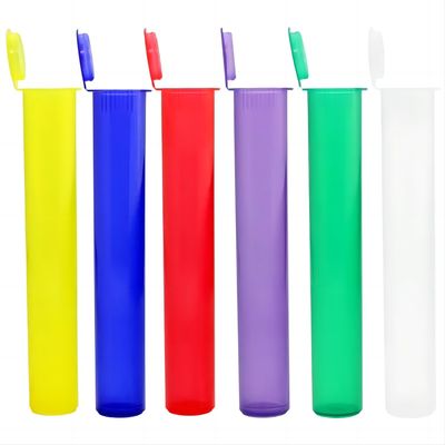 Custom Biodegradable 116mm Black Squeeze Pop Top Pre Roll Child Resistant Tubes