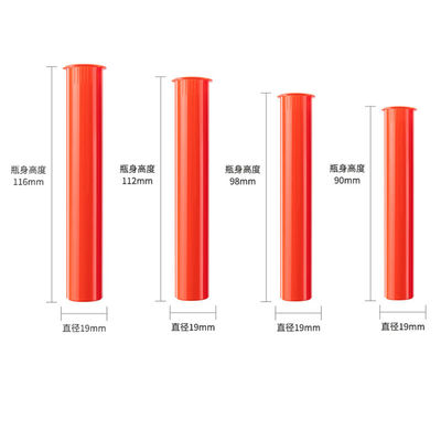 Custom Biodegradable 116mm Black Squeeze Pop Top Pre Roll Child Resistant Tubes