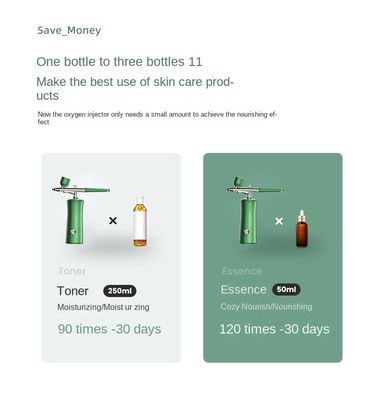 Facial Spray Gun Skin Care High Pressure Oxygen Injection Instrument Rechargeable Cordless Oxygen Injection Instrument