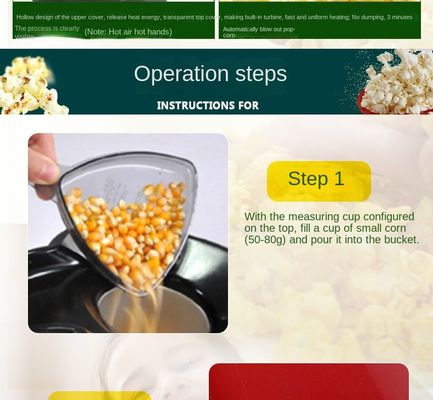 Electric hot air household popcorn machine foreign trade export household popcorn machine popcorn machine