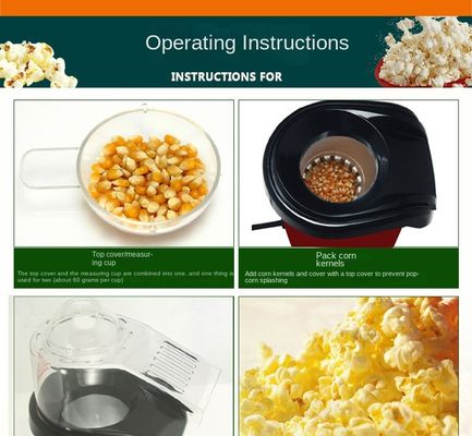 Electric hot air household popcorn machine foreign trade export household popcorn machine popcorn machine