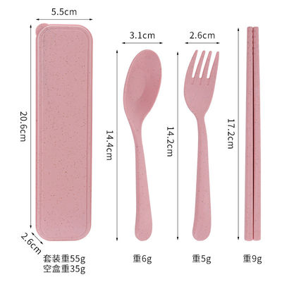 Custom Wheat Straw Plastic Parts Tableware Set